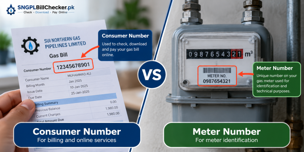 consumer number & meter number